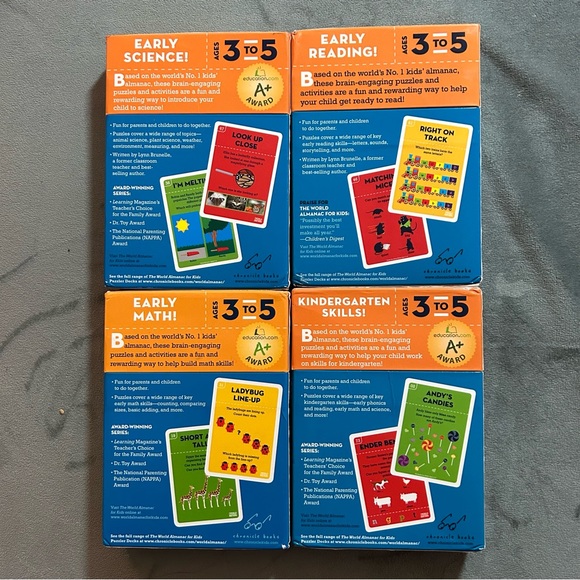 Puzzled Decks for kids ages 3-5, Choice of Math, Science, Reading, Kindergarten - Picture 3 of 8